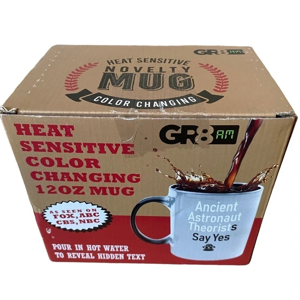 GR8AM Ancient Astronaut Theorists say Yes Heat Sensitive Color Changing 12oz mug